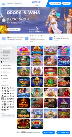l'application et interface SPINOLI CASINO